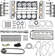5.7 HEMI MDS Lifters Camshaft Timing Chain Oil Pan Gasket Kit for 2009-2015 Chrysler Aspen Dodge Ram 1500 Durango 53021726AE 53022263AF