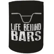 Alcohol Stubby Holder - Life Behind Bars Bmx Cycling - Funny Novelty Birthday Gift Joke Beer Can Bottle