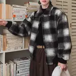 【METANOIA】 韓製 羊毛格紋翻領夾克外套