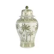 [Florabelle Living] Amara Plantation Temple Jar Palm Green
