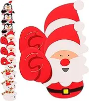 BIUDECO 150pcs Christmas Decoration Card Lollipop Packaging Holder Lollipop Decorative Card Tags Christmas Stocking Stuffer Lollipop Holder Lollipops Candy Holder Paper