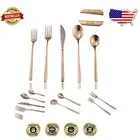 Luxury 30-Piece Mirror Polished Rose Gold Flatware with Case – Modern Style