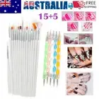 20PCS UV Gel Nail Art Design Set Dotting Painting Drawing Polish Brush Tools VN
