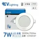 [喜萬年] EVERLIGHT億光 LED 星皓 7W 830 黃光 全電壓 9cm 崁燈_EV430167