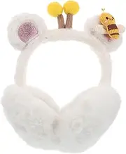 [LOORGVEL] Cute Cartoon Bee Design Plush Ear Muff for Women Girls Kids Cold Weather