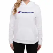 Champion Womens Logo Jersey Hoodie Pullover Size:XX-Large Color:White