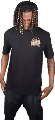 LETHAL THREAT DT10044XXXL Down-N-Out 4 Life T-Shirt - Black - 3XL