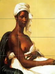 Art Mural Woman Ceramic Backsplash Tile #824