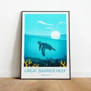 Great Barrier Reef Travel poster Choose your Size