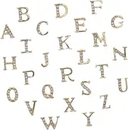 WRITWAA 1 Set Durable Letter Nail Charms Unique Rhinestone Nail Art Decorations for Women for Parties Special Occasions Gems for Stunning Manicure Designs