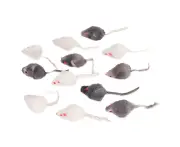 12Pcs Pet Cat Toy Small Plush Mouse Mini Funny Cat Toy Fake Mouse for Kitten Cat
