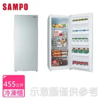 在飛比找momo購物網優惠-【SAMPO 聲寶】455公升直立式冷凍櫃(SRF-455F