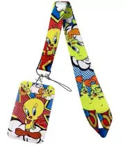 Tweety Bird Cute Character Lanyard With ID Holder Keychain
