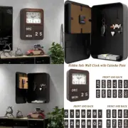 ELEGANT Vintage Retro Style Hidden Safe Calendar Wall Clock Decor Farmhouse Home