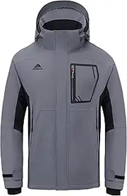 [Athrock] Mens Winter Ski Jackets Waterproof Fleece Warm Snowboard Coats Hooded Windbreaker Snow Rain Jacket