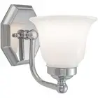 Norwell Lighting 8318-CH-DO Trevi Sconce Wall Light in Chrome, Double Opal