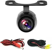 AIMALL 150° Wide Angle Waterproof Rear View Camera - HD 720TVL Backup Parking Camera with IR Night Vision, Metal Housing (0.98" x 1.38") for Cars, Trucks, SUVs