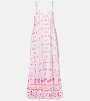 [Juliet Dunn] Juliet Dunn Printed cotton midi dress UK 10/12 multicoloured