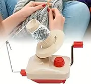 Needlecraft Yarn Ball Winder, Home yarn winder, Hand Operated,Red,Portable Package,Easy to Set Up and Use,Sturdy with Metal Handle