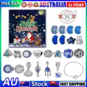 24pcs/Set Advent Calendar Christmas Countdown Calendar DIY Charm Bracelet Making
