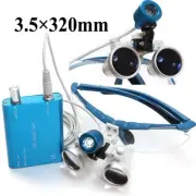 Blue 3.5X 320mm Dental Medical Surgical Binocular Loupes LED Head Light Lamp AU