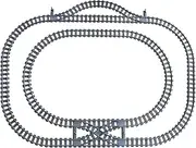 Train Track Railroad Accessories - City Train Track System with Railroad Crossing, Compatible with Major Brand Trains in Building Blocks