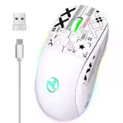 2.4G Wireless Mechanical Mouse RGB Gaming Mouse Ergonomic 10 Million KeyStroke