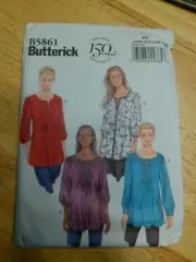 BUTTERICK Sewing Pattern B5861 MISSES TUNIC Size:18W-24W UN-CUT(1662