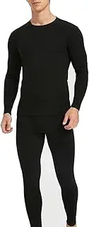 [TimeVrinql] Thermal Underwear Set, Microfiber Soft Fleece Lined Long Johns, Winter Warm Base Layer Top/Bottom