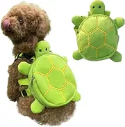 Dog Backpack Harness Turtle Shape Breathable Adjustable Cute Dog Hiking Backpack Zipper Closure 8x7in Dog Backpack for Small and Medium-sized Dogs, Dog Supplies