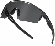 Polarized Cycling Sunglasses Double Wide Polarized Mirrored for Running Golf Fishing Hiking Baseball Running Glasses for Cycling Men Women (KD-C1)