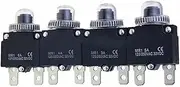 1pcs Circuit Breaker+Waterproof Cover Thermal Switch Overload Protector Push Button,10A and Cap