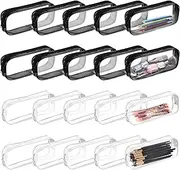 20 Pcs Clear Pencil Case with Zipper,PVC Pencil Bag Bulk Big Capacity Makeup Pouch Clear Travel Toiletry Bag for School Office Stationery and Travel