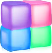 Nice Stress Cube,Ice Cube Fidget Toy 4Pack, Cube Squishies Anxiety Stress Relief with Thick Substance,Fidgets for Classroom,Ice Cube Stress Balls for Adults Kids Children Teens