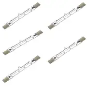 5-Pack Halogen Bulbs R7S 78mm 80W 230V Warm White 2700K T3 J Type Floodlight Bulbs Suitable for Work, Safety, and Landscape Lighting 120W