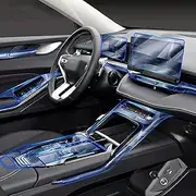 SYUFRE Car Center Console GPS Navigation Transparent TPU Protective Film Anti-Scratch Repair Interior refit Accessories，for GWM Haval H6 2021-2023