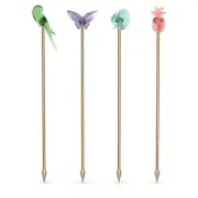 Swarovski Jungle Beats Cocktail Stirrers Andoki Set of 4 New In Box 5557812
