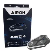 Airoh AWC4 Motorcycle Bluetooth Intercom Kit 4-Way Motorbike Headset System