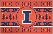 FANMATS 25834 Illinois Illini Holiday Sweater Starter Mat Accent Rug - 19in. x 30in. | Sports Fan Home Decor Rug and Tailgating Mat