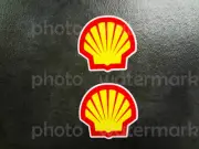 2pc Shell Oil Sticker Decal sticker gasoline racing Sponsor truck toolbox drift