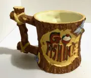 1995 ENESCO MOOSE CREEK MUG, 3D "WHEN YOU HAVE TOO MANY OPTIONS GO FISHING"