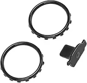 JTLB Decorative Accent Rings for Xbox Elite Series 2 Controller Matte Chrome Switch Buttons Replacement Parts (Black)