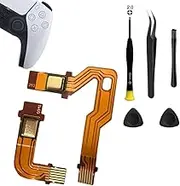 MYPUQIAO 1 Set Microphone Flex Cable Replacement for PS5 V1 1.0 BDM-010 Left and Right Handle Inner Mic Ribbon, Playstation 5 Speaker L R Connector Cable Dualsense Controller with Repair Tool Set(V1)