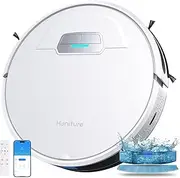[HONITURE] Robot Vacuum Cleaner with Mop, G20 Robotic Vacuums Mapping, 3000Pa Strong Suction, Carpet Booster, Wi-Fi/APP/Alexa/Remote, Ideal for Pet Hair, Hard Floor and Carpet, 7.6cm Thin White
