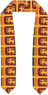 [MDATT] Sri Lanka Flag Premium Quality Graduation Stole Colorful Stole for Adult Length 72"