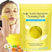 60PCS Turmeric Kojic Acid Pads for Dark Spots, Cleansing Pads for Face - Remove Excess Keratin
