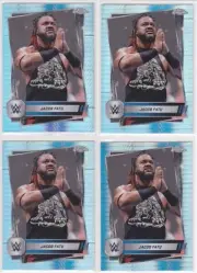 2025 TOPPS CHROME WWE JACOB FATU PRISM REFRACTOR #100 LOT (4)!!!!