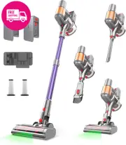 Cordless Vacuum Cleaner - 120 Mins Runtime, 550W 45KPA Suction, Self-Standing