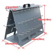 1PC Desktop Tool Rack 20*9*16in for Various Tools Storage w/ Scroll Wheel