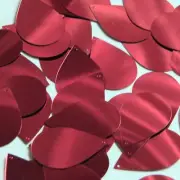 Teardrop Sequin 1.5" Red Wine Metallic Loose Couture Paillettes